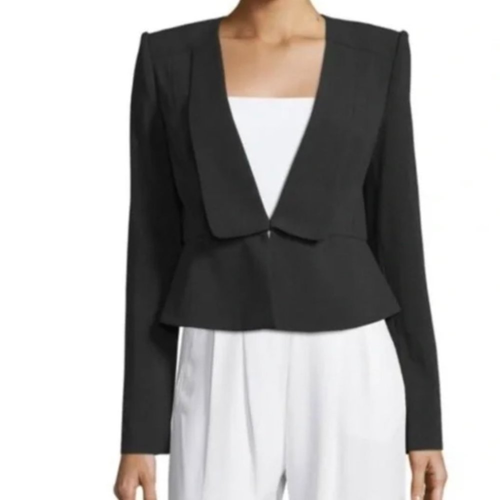 BCBGMAXAZRIA Penn Shawl Collar Peplum Blazer Large - Picture 4 of 8